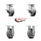 Service Caster 5 Inch Kingpinless Thermoplastic Rubber Wheel Caster Brakes 2 Rigid SCC, 2PK SCC-KP30S520-TPRRF-SLB-2-R-2 - alternate 4